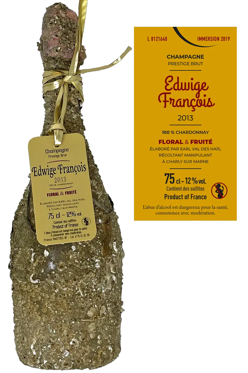 Coffret “Effet mer” Champagne 2013 - Edwige François, 75 cl