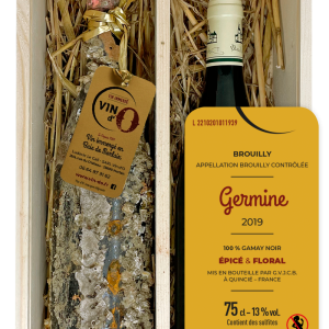 Vin d'O, vin immergé, coffret effet mer, Brouilly Germine 2019